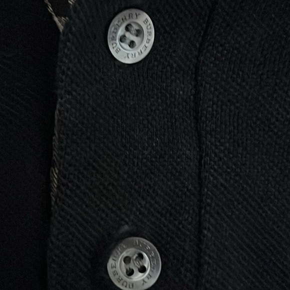 Burberry Sz Large Nova Check Black Long-sleeve Polo Knit Shirt - Picture 7 of 10